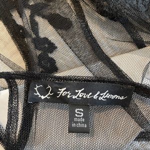 For Love and Lemons Black and Tan Lace Dress